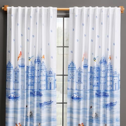 Maison d' Hermine Curtains for Living Room 100% Cotton 50"x124" (Pack of 2)