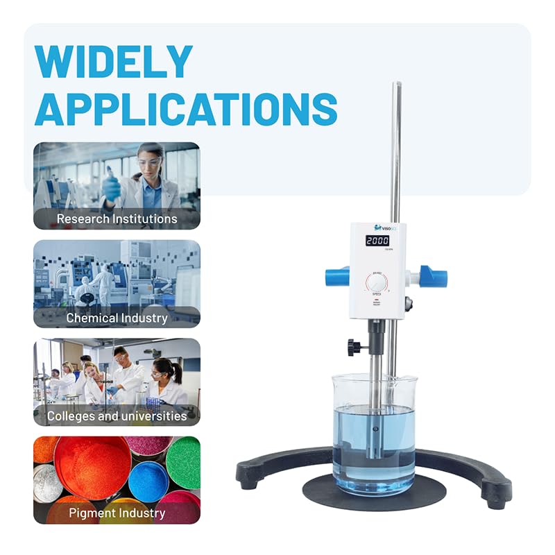Miniatura 7 de Emulsionante dispersador de laboratorio de homogeneizador de alta velocidad, mezclador digital de emulsión de alto cizallamiento de 2000-20000 rpm,