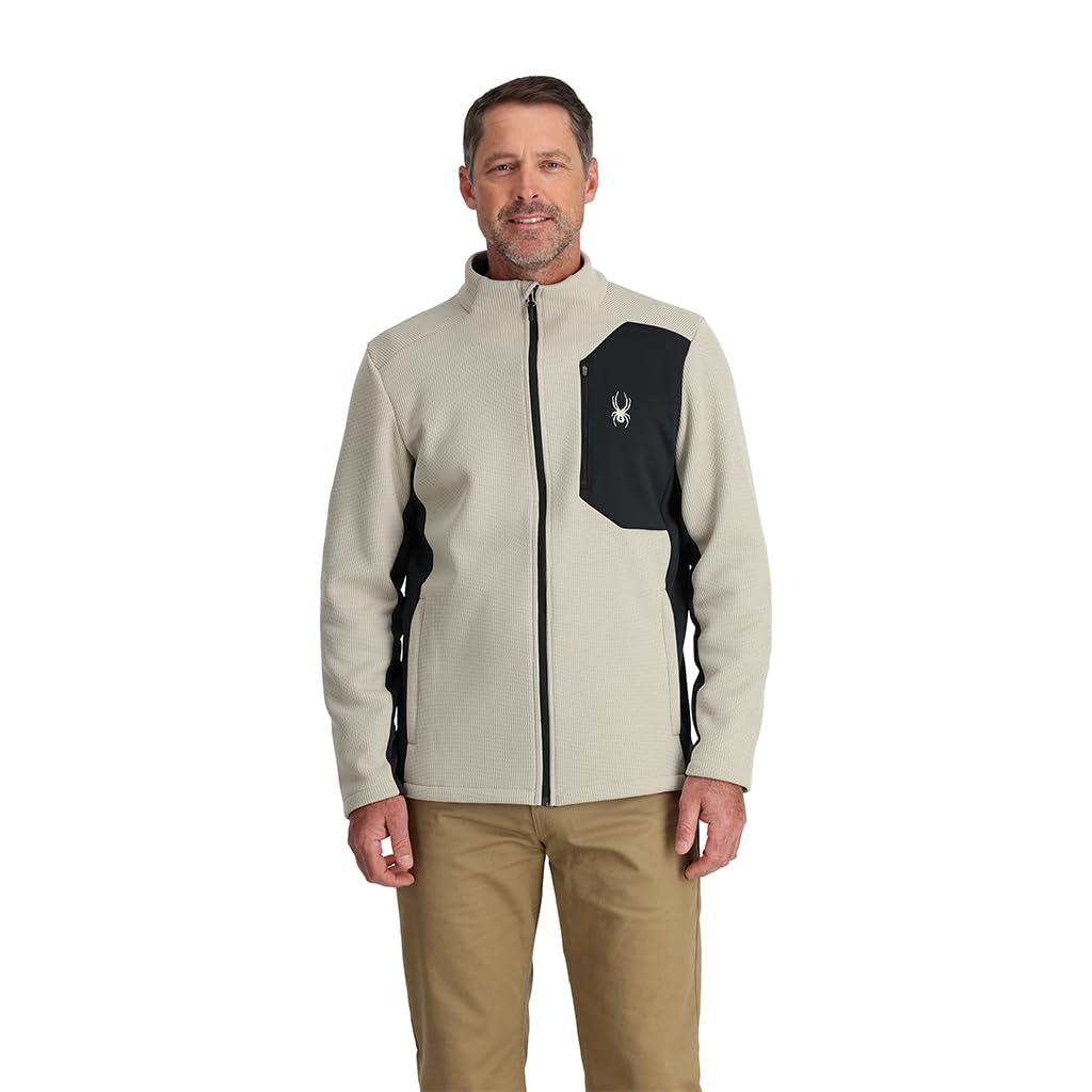 Spyder Men's Bandit Fleece Jacket, Sandstorm, XL