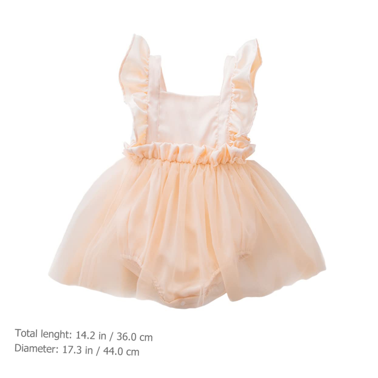 ifundom 3 Uds Vestido Mameluco Con Manga Voladora Ropa De Bebé Para Niña Nailon