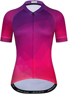 WeimoMonkey Womens Cycling Jersey Short Sleeve Full-Zip MTB Bike Shirt Clothes Breathable