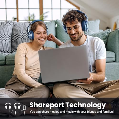 Image of OneOdio A71 Hi-Res Studio Recording Headphones - Wired Over Ear Headphone with SharePort, Monitoring Mixing Foldable Headset with Stereo Sound, 3.5 /6.35MM Jack for PC Computer DJ Guitar-Sky Blue