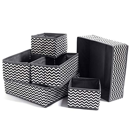 Kommoden-Schubladenteiler aus Stoff, Set aus Kleiderschrank-Organizern, Faltbare Aufbewahrungsbox für Socken, Unterwäsche, BHS, Krawatten, Spielzeug