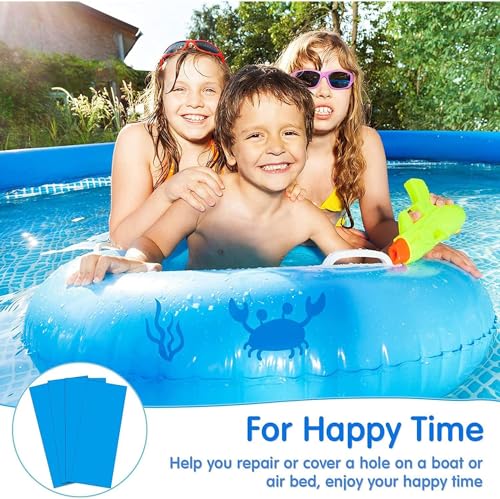 QYDMIN 20 Stück Poolflicken Selbstklebend Unterwasser,Pool Reparaturset Unterwasser, PVC Pool Flicken, Pool Reparaturset Selbstklebend, für Wasserbett, Aufblasbaren Sofas/Pools/Party