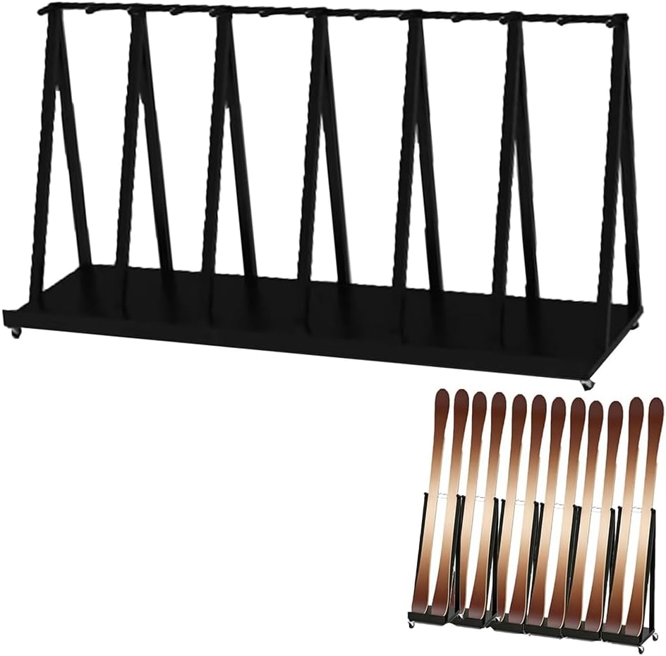Snowboard Stand Rack, Mobile Commercial Snowboard Storage Holder, Indoor Display Stand for Shortboard & Longboard Organizer, Floorstanding Professional Ski Holder