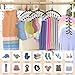 Besslly 5 Pack Legging Organizer for Closet Hanging, 3 Pants Leggings Hangers with 30 Clips, 1 Tank Top Hanger, 1 Metal Magic Space Saving Hangers Closet Organizers and Storage for Pants Skirts Bra