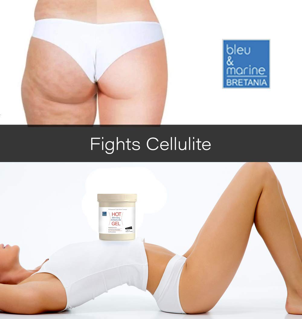 Gel Anticelulitico Efecto Calor Quema Grasa, Reductor y Anticelulitis con Efecto Reafirmante y Detox. Tratamiento Profesional con Aparatología y en Casa Hombre y Mujer - 500 ml