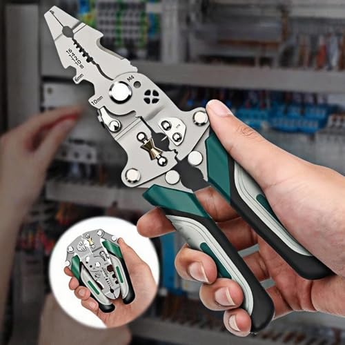Multi-Functional Folding Automatic Wire Stripper and Cutter Wire Crimping Tool for Cable Repair and Splicing