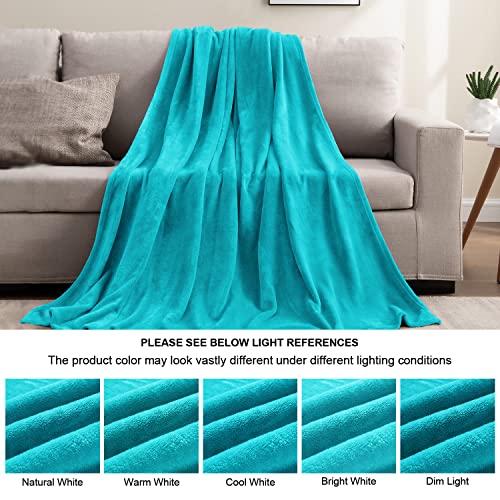 Image of BEDELITE Fleece Blanket King Size Blankets for Bed, Luxury Plush Cozy Fuzzy Blanket 108x90 inches, Super Soft Warm Lightweight Throw Blanket All Seasons Suitable, Teal