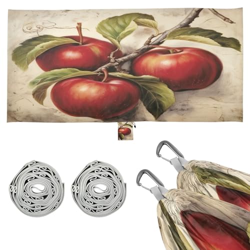 Haskirky Apples Camping Hammock, Single Portable Hammocks with Tree Straps & Attached Carry Bag, 330Lbs Capacity Perfect for Outside Indoor Hiking Beach Backpack Travel