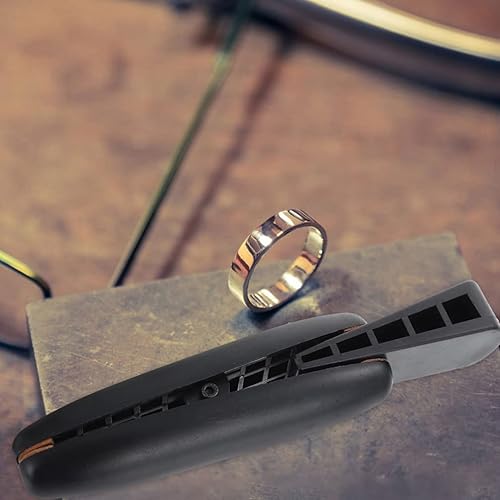 Miniatura 8 de EXCEART Herramientas de cuero Herramientas de fabricación de joyas 2 unids Abrazadera de anillo de madera Soporte de joyeros Benchwork Ajuste a mano