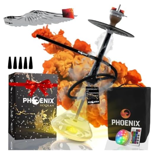 Pack Cachimbas Shisha Buenas 50cm Acero Inoxidable, Resina Negro - Hookah Portatil Boquillas cachimba, Cazoleta Cachimba, Gestor de Calor Shisha, Manguera Cachimba, Pinza, LED Sin Pilas