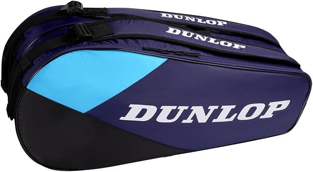 Dunlop FX Club 6 Racket Bag   Tennis Bag for up to 6 Racquets, Violet/Black/Cyan