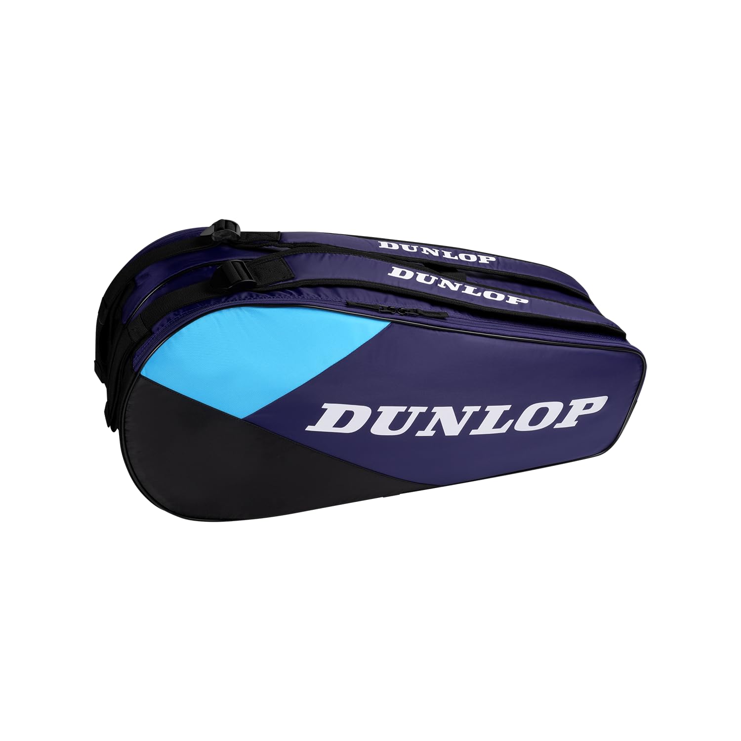 Dunlop FX Club 6 Racket Bag – Tennistasche für bis zu 6 Schläger, Violett/Schwarz/Cyan