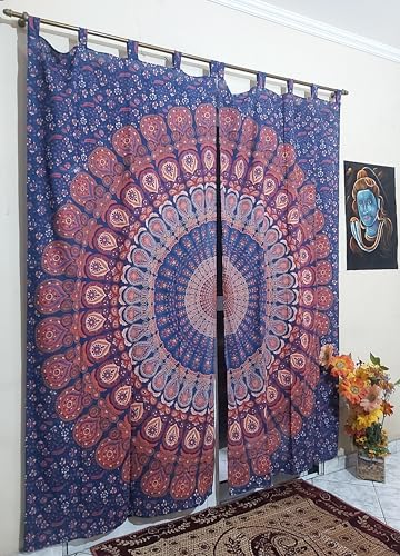 Cortina Tecido Indiana Manta Painel Decoração Mandala Boho Chic Hippie Algodão Ioga Yoga Jardim Quar