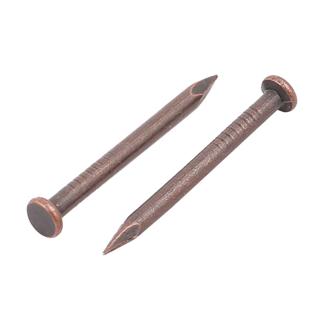 Aexit 2mmx25mm Carbon fastener Steel Point Tip Cement Nail Copper Tone 20pcs Model:54as290qo389