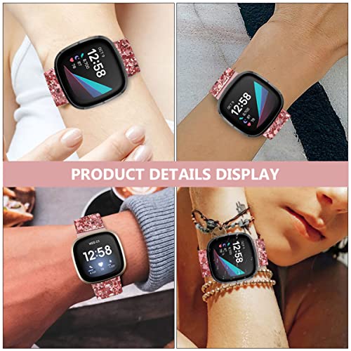 Gatuida 2 peças acessório criativo ajustável prata universal brilhante pulseira compatível elegante