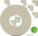 Table Edge Corner Protector, Bumper Guard, 20.4ft [18ft Edge + 8 Corner Cushions], Safety for Edges & Corners, Child & Baby-Proofing Protection, Extra Soft & Flexible for Easy Installation, White