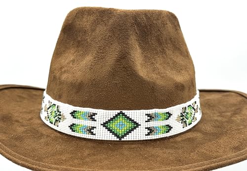 Image of Cowboy Western Beaded Hat Band Rodeo Style Handmade
