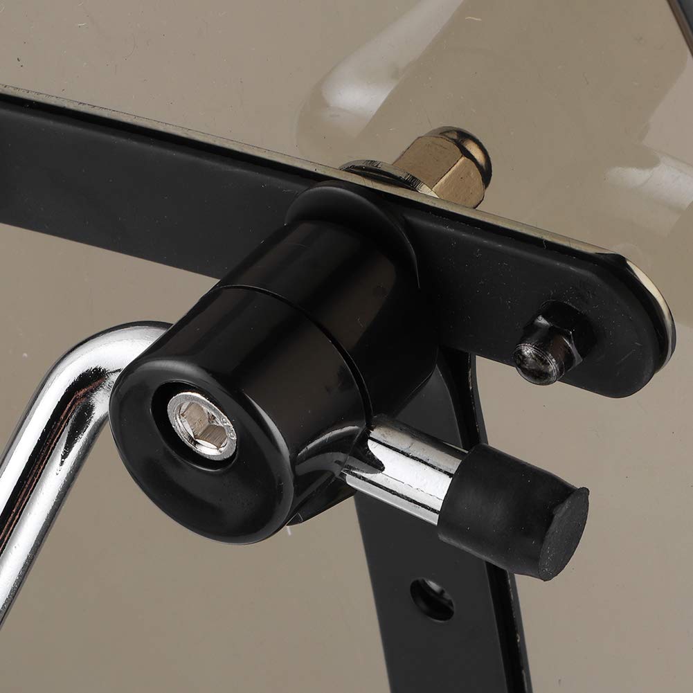 Parabrisas Universal para Moto Soporte Ajustable 360° Compatible con Manillares de 22‑25 mm Protección Antideslumbrante y Diseño Estilizado en Material ABS Duradero para Conducción Segura