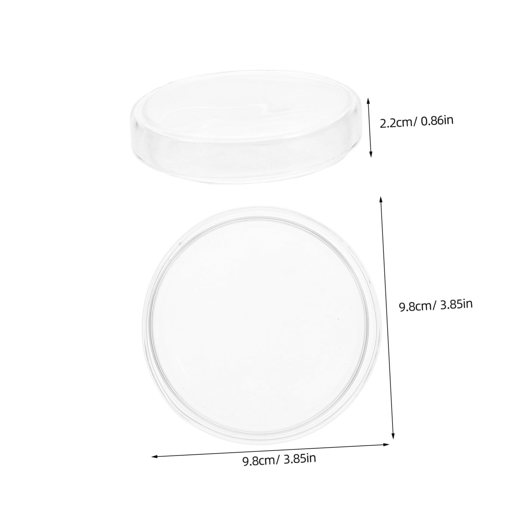 Garneck Piastre di Petri in Vetro 90mm Confezione da 10 con Coperchi Ventilati Trasparenti per Colture Cellulari e Studi Micologici Uso Didattico e Laboratoriale