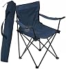 Bofigo Single Camping Chair Folding Chair Garden Chair Picnic Beach Balcony Chair Blue