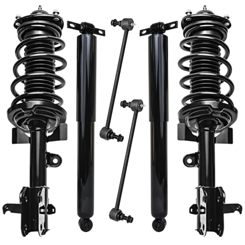 Detroit Axle - FWD Front 6pc Struts Kit for 13-17 Honda Odyssey, Struts with Coil Spring Sway Bars Rear Shock Absorbers 2013 2014 2015 2016 2017 Replacement Suspension