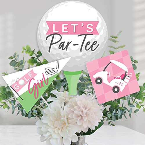 Bâtons de table golf rose lot de 15 pour décoration de fête