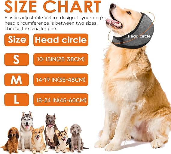 Hunde Ohrenschützer Mit Geräuschunterdrückung, L zum Schutz vor Lärm, Beruhigung, Verstellbar Gehörschutz Für Hunde, Für Kleine Mittlere Und Große Hunderassen Und Katzen Winterpflege