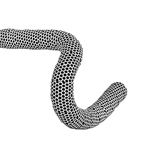 Vinqliq Superior Grip Breathable Hexagon Anti-Slip Silicone Bike Handlebar Tape Wraps Adhesive Back with Bar Plugs (White) - Thumbnail 4