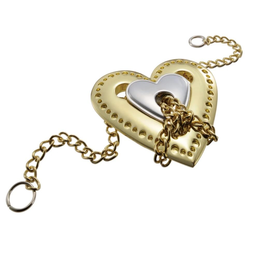 Cast Heart Puzzle Métallique en Forme de Coeur Niveau Difficulté 4/6 avec Chaîne