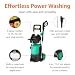Amazon Basics Corded Pressure Washers, 2200W, Max 145 Bar, Max Flow rate: 500L/H, Green
