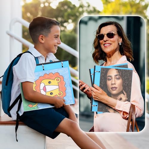 Image of WOT I Telescoping 3 Ring Binder 1 Inch 12-Pack, Expandable Flexible Binder - Patented Design for Easy Portability, Holds 8.5 inchx11 inch Paper, 4 Bright Colors for School, Office&Home Organization