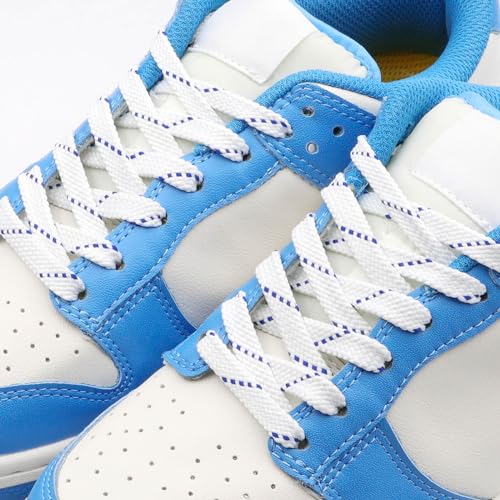 Image of Flat Shoelaces Multicolor Twill Point Thick Shoe Lace Shoestring 2 Pair