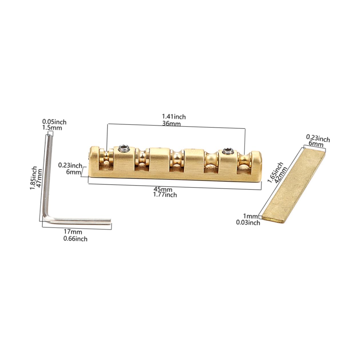 BESPORTBLE Bass Pillow Adjustable Nut Bridge Adjustment Nut Guitar String Easy Install and Remove