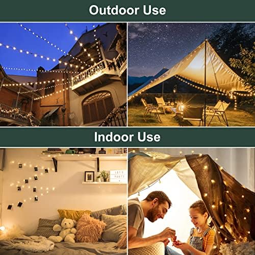 RJEDL [2 Pack] Globe Fairy Lights Battery Operated, 14.7ft 30LEDs with 8 Modes, IP65 Waterproof Crystal Balls String Lights Decorative for Outdoor Indoor Christmas Wedding Garden Patio Party Home