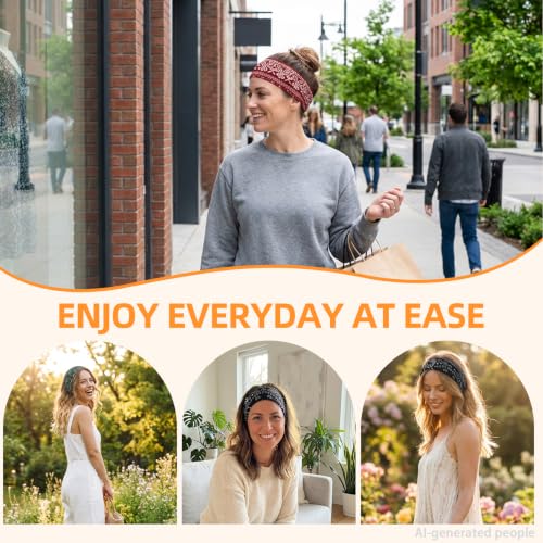 Image of Headbands for Women 8PCS, Summer-Exclusive Elastic Non Slip Hair Head Bands