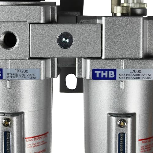 1/2" Compressed Air in Line Filter, Regulator, Oiler Lubricator, Combo