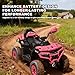 VRAXO 24V ATV Toy Cars 3-8,Bikes & Riding Toys,Pink
