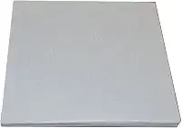 Tambore quadrado branco de 40,64 cm 1,27 cm