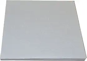 Tambore quadrado branco de 40,64 cm 1,27 cm