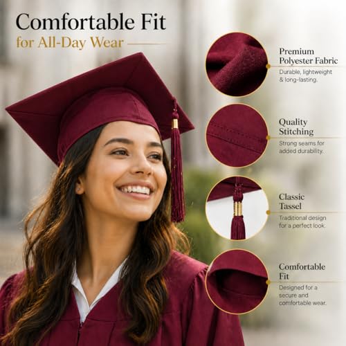 Image of Raj Costume Graduation Gown, Cap & Sash Set for Kids & Adults | Matte Polyester Academic Convocation Dress | Graduation Ceremony Robe for School, College & University Degree Day