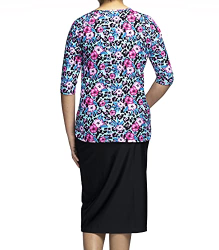 Image of Girl Modest Tznius Rashguard for Girls, 3 /4 Sleeve UPF 50+ Sun Protection