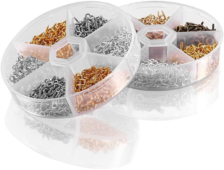 600 Pezzi Viti Ad Anello Mini - Argento, Oro E Platino, Per Gioielli Fai Da Te E Artigianato - Foto 2