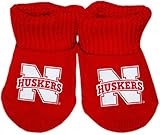 University of Nebraska Huskers Newborn Baby Bootie Sock, Red, Newborn