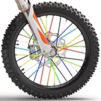 Vista 6 de AnXin Fundas para radios, 72 piezas de cubiertas protectoras para radios de motocicleta, para llantas de rueda de 19-21 pulgadas KLX KX CRF DRZ XR