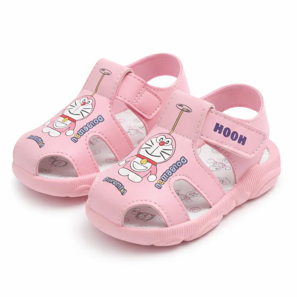 HOOH Kids Unisex Musical Sandals with Cartoon Character Design, White, for Boys and Girls, 0-24 Months