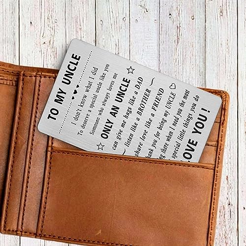 CPLJW Uncle Gifts from Nephew Niece - Best Uncle Gifts - Uncle Birthday Wedding Wallet Card Gifts4