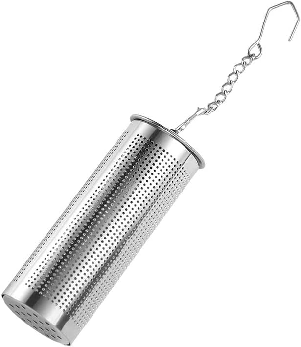 Pokinge 2 Pcs Large Tea Filters, Stainless Steel Tea Infuser Extra Fine Mesh Tea Strainer with Chain Hook Kitchen Filter Tool for Loose Tea
