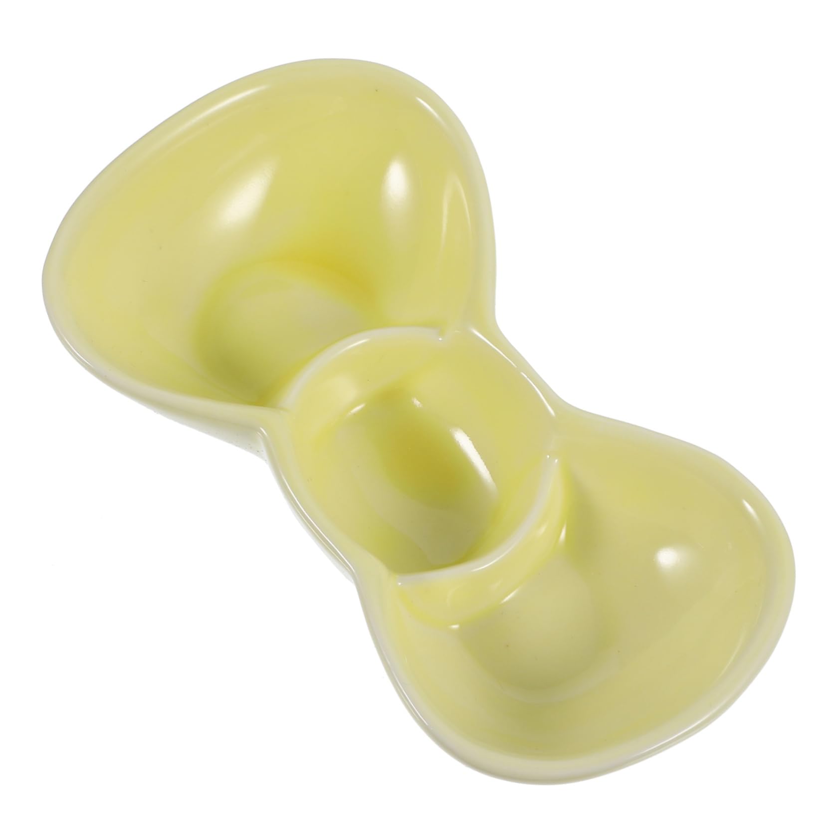 CONGARTENO 1pc Dipping Dish Dipping Sauce Dish Serving Dish Porcelain Dipping Bowl Condiment Cups Condiment Plates Seasoning Sauce Plate Soy Sauce Bowls Saucer Plate Mini Bow Yellow Ceramics